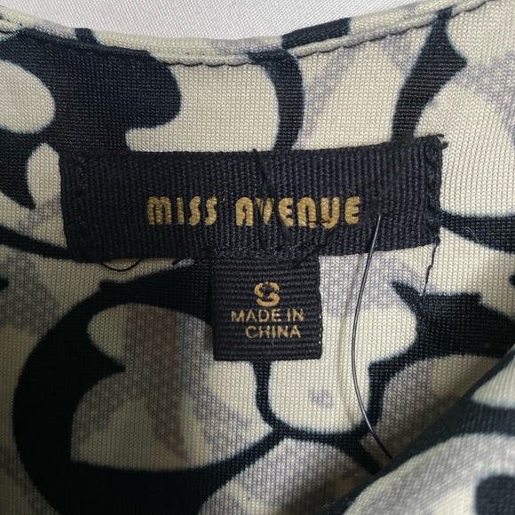 Miss Avenue Women Dress Small Black Floral Bodycon Mini Long Sleeve V Wrap Neck - Picture 3 of 5